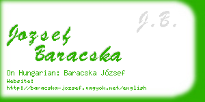 jozsef baracska business card